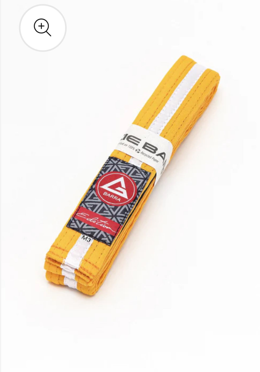 Cinturón GB Kids Amarillo Con Blanco