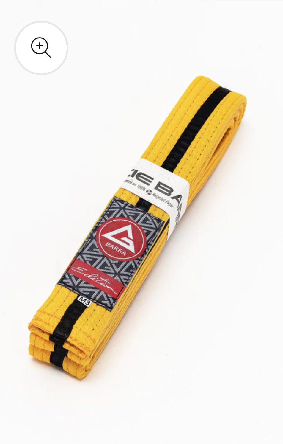 Cinturón GB Kids Amarillo Con Negro